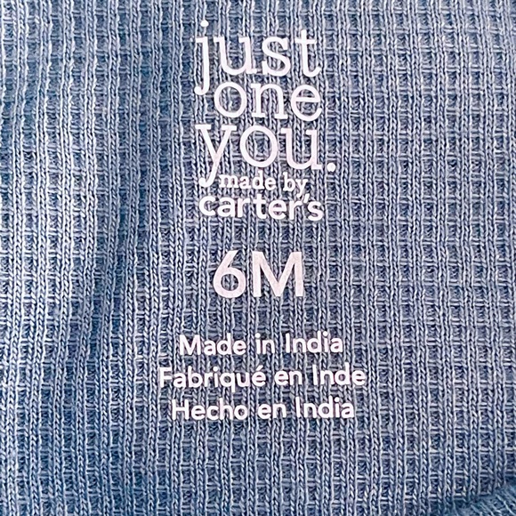NEW 3pc Thermal Carters Unisex Blue Boy or Girl Comfy Cotton Blend 6M - Picture 5 of 6